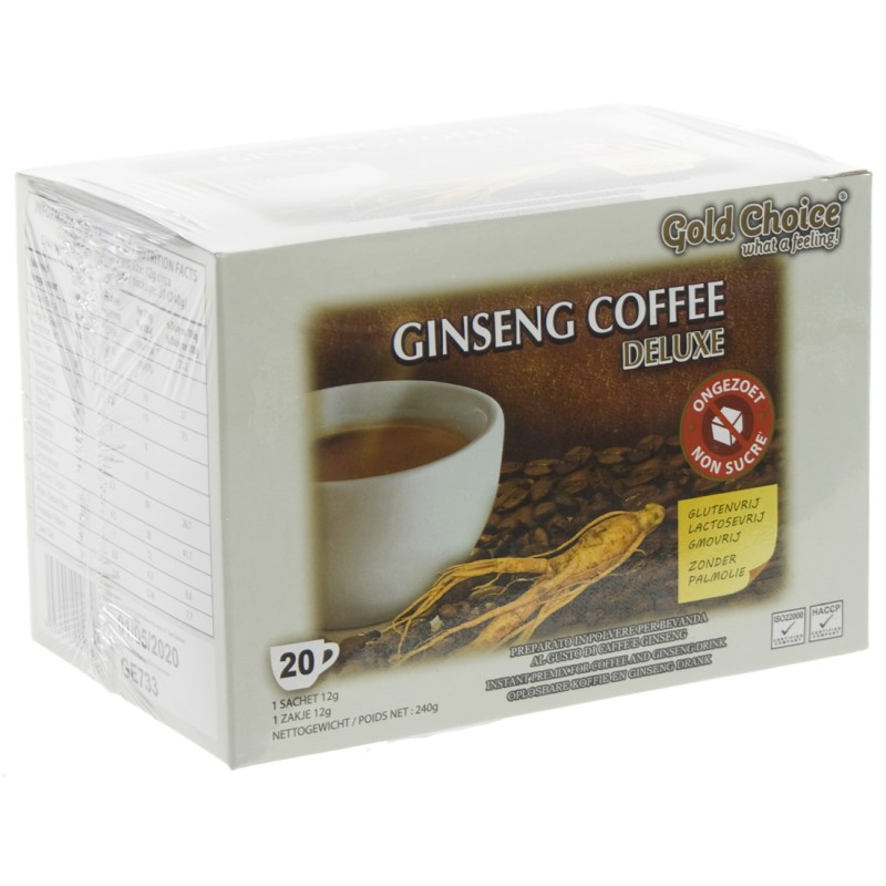 Ontvangende machine bal Conceit Ginseng Koffie ongezoet Doos 20st 12 gr - Thysshop