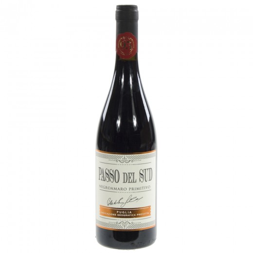 Passo Del Sud Negroamaro Primitivo  75 cl   Fles