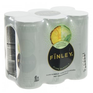 Finley BLIK  Ananas & komkommer  25 cl  Blik  6 pak