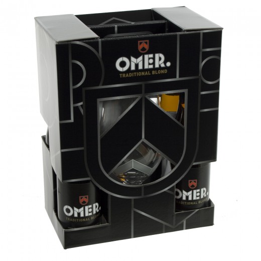 Omer traditional geschenkverpakking  33 cl  4fles+ 1glas
