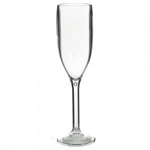 Champagneglas transparant (kunststof)  20 cl   Stuk