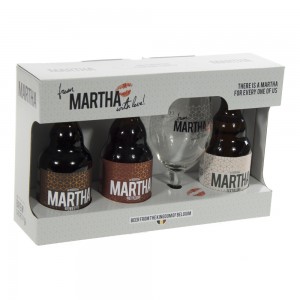 Martha Geschenk  3fles+ 1glas