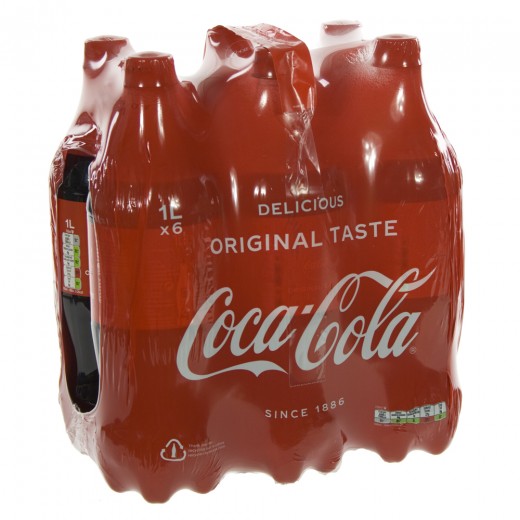 Coca Cola PET  Regular  1 liter  Pak  6 st
