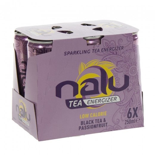 Nalu Tea Energizer  Black Tea-Passionfruit  25 cl  Blik  6 pak