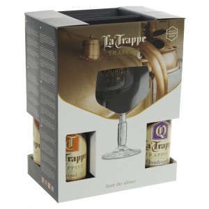 La Trappe Trapist geschenk  33 cl  4fles+ 1glas