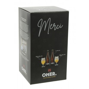 Omer Traditional Merci Box  75 cl  2 fles + 2 glas