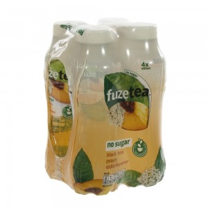 Fuze Tea PET  Zero peach elderflower  40 cl  Pak  4 st