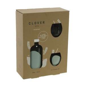 Clover Giftbox  50 cl  1fles + 2glazen