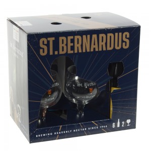 St Bernardus geschenk  33 cl  6fles + 2 glas