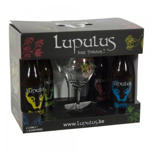 Lupulus Giftpack  33 cl  4fles + 2glas