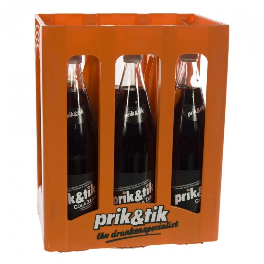 Prik & Tik Cola  Zero  1 liter  Bak  6 fl