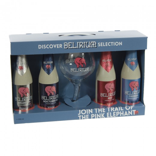Delirium Discovery Geschenk  33 cl  4fles+ 1glas