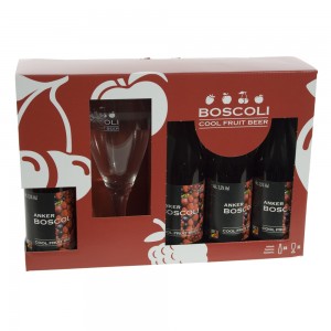 Boscoli Geschenkverpakking  33 cl  4fles+ 1glas