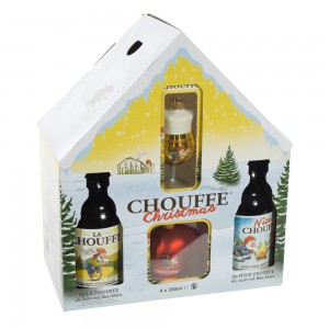 La Chouffe Christmas Pack  33 cl  4 fles + gadget