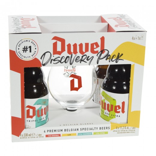 Duvel Discovery Pack  33 cl  4fles+ 1glas