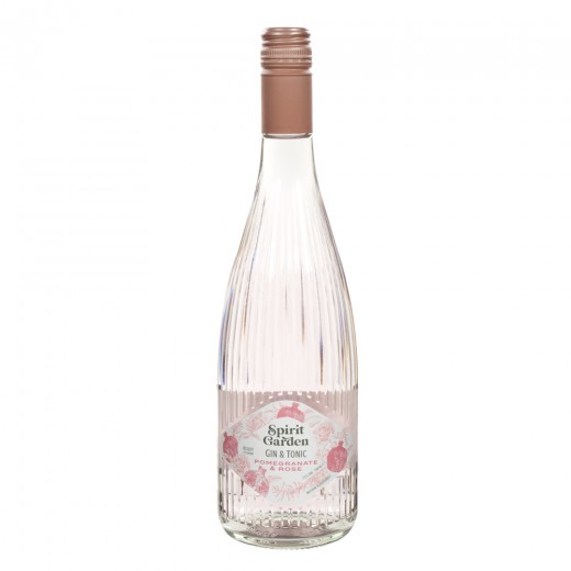Spirit garden pomegranate-rose gin&tonic  75 cl   Fles
