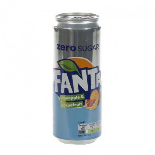 Fanta BLIK  Pineapple&grapefruit zero  33 cl  Blik