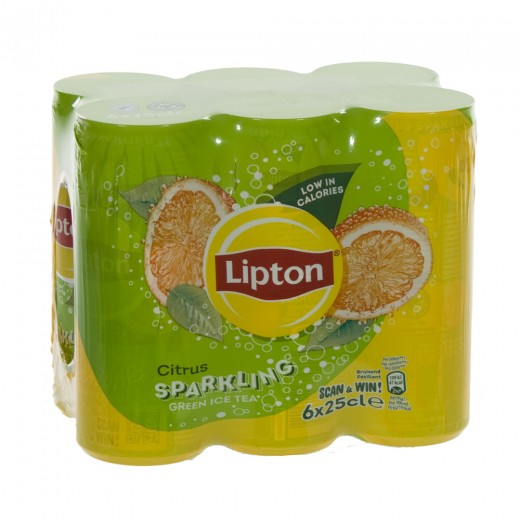 Lipton Sparkling Blik  Green  25 cl  Blik  6 pak