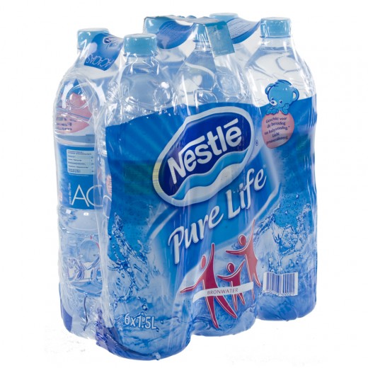 Nestle pure Life PET  Plat  1,5 liter  Pak  6 st