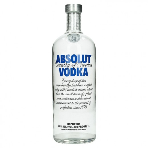 Absolut vodka 40%  1 liter