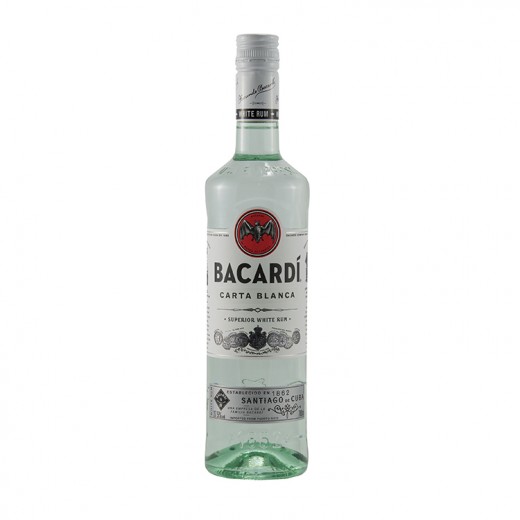 Bacardi Carta Blanca 37.5%  1 liter   Fles