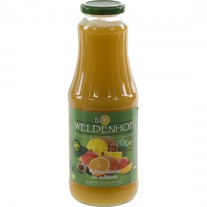 Weldenhof BIO fruitsap  Multi  1 liter   Fles