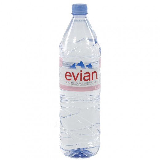 Evian PET  Plat  1,5 liter   Fles