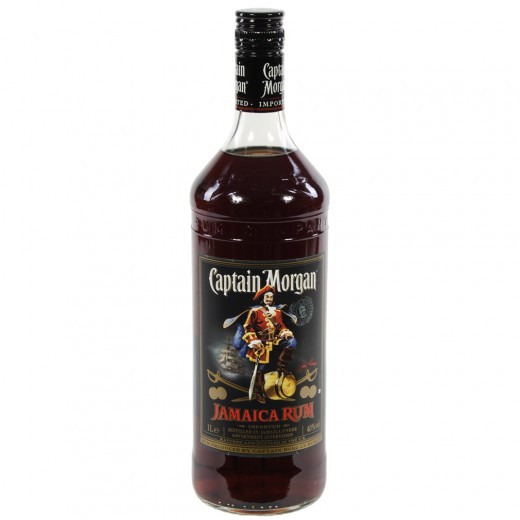Captain Morgan Jam Rum Black  1 liter   Fles