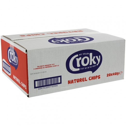 Croky Chips  Naturel  Doos 20st  40 g