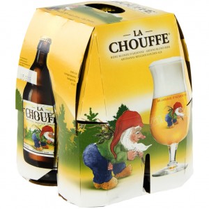 Chouffe bier  Blond  La Chouffe  33 cl  Clip 4 fl