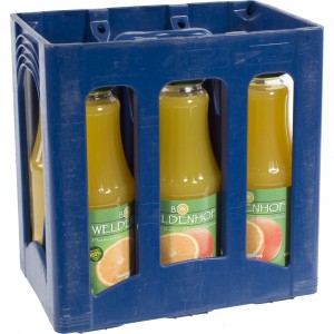 Weldenhof BIO fruitsap  Sinaas  1 liter  Bak  6 fl