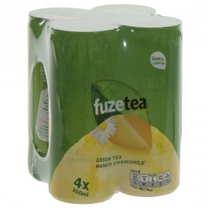 Fuze Tea BLIK  Green Mango  25 cl  Blik 4 pak