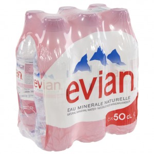 Evian PET  Plat  50 cl  Pak  6 st