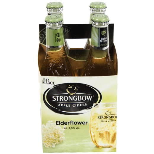 Strongbow Apple Ciders  Elderflower  33 cl  Clip 4 fl