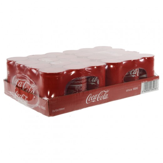 Coca Cola  Regular  15 cl  Blik 24 pak