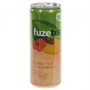 Fuze Tea BLIK  Black Peach Hibiskus  25 cl  Blik