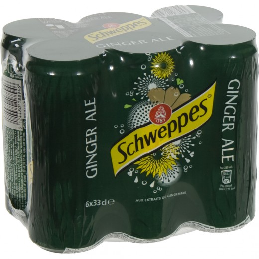 Schweppes Ginger Ale BLIK  33 cl  Blik  6 pak