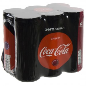 Coca Cola  Zero Cherry  25 cl  Blik  6 pak