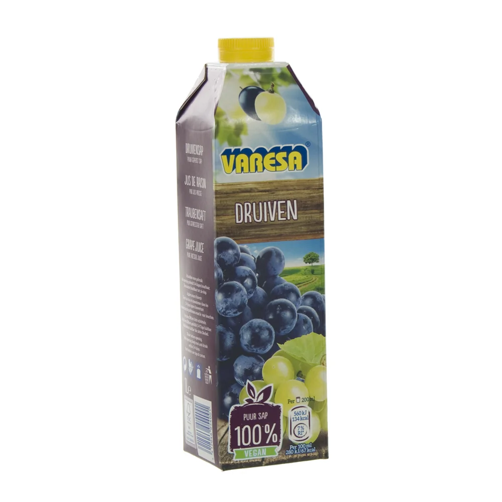 Fruitsap Brik Varesa  Druif rood  1 liter  Stuk