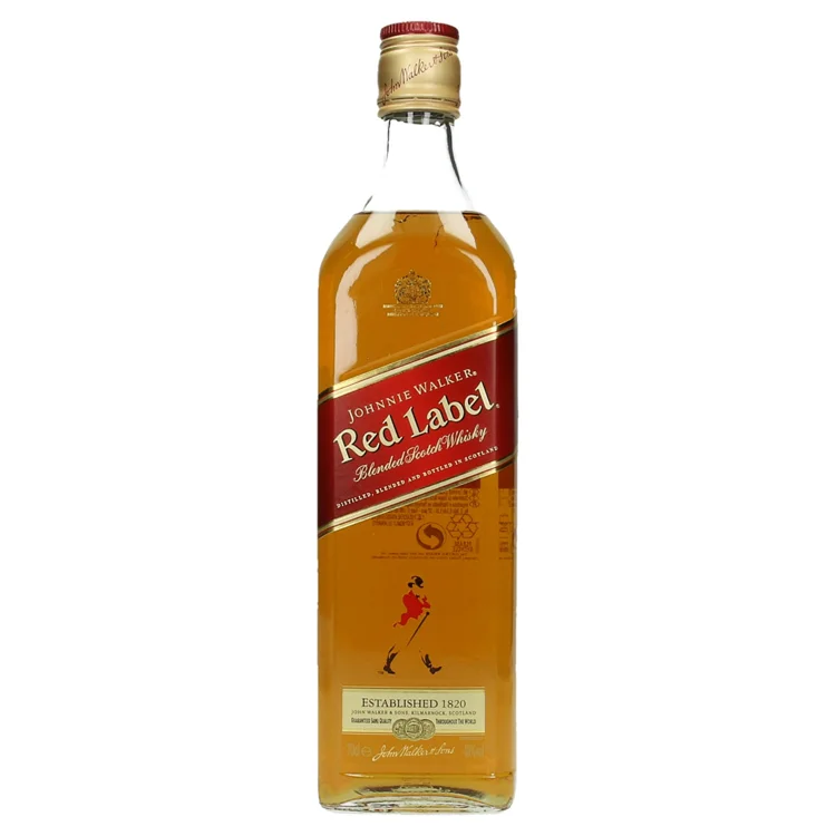 Johnnie Walker Red label 40%  1 liter  Fles