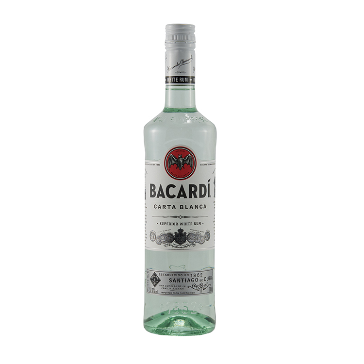 Bacardi Carta Blanca 37.5%  70 cl  Fles