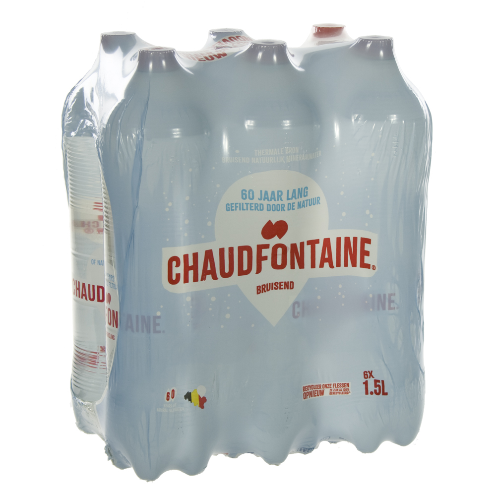 Chaudfontain  PET  Bruis  1,5 liter  Pak  6 st