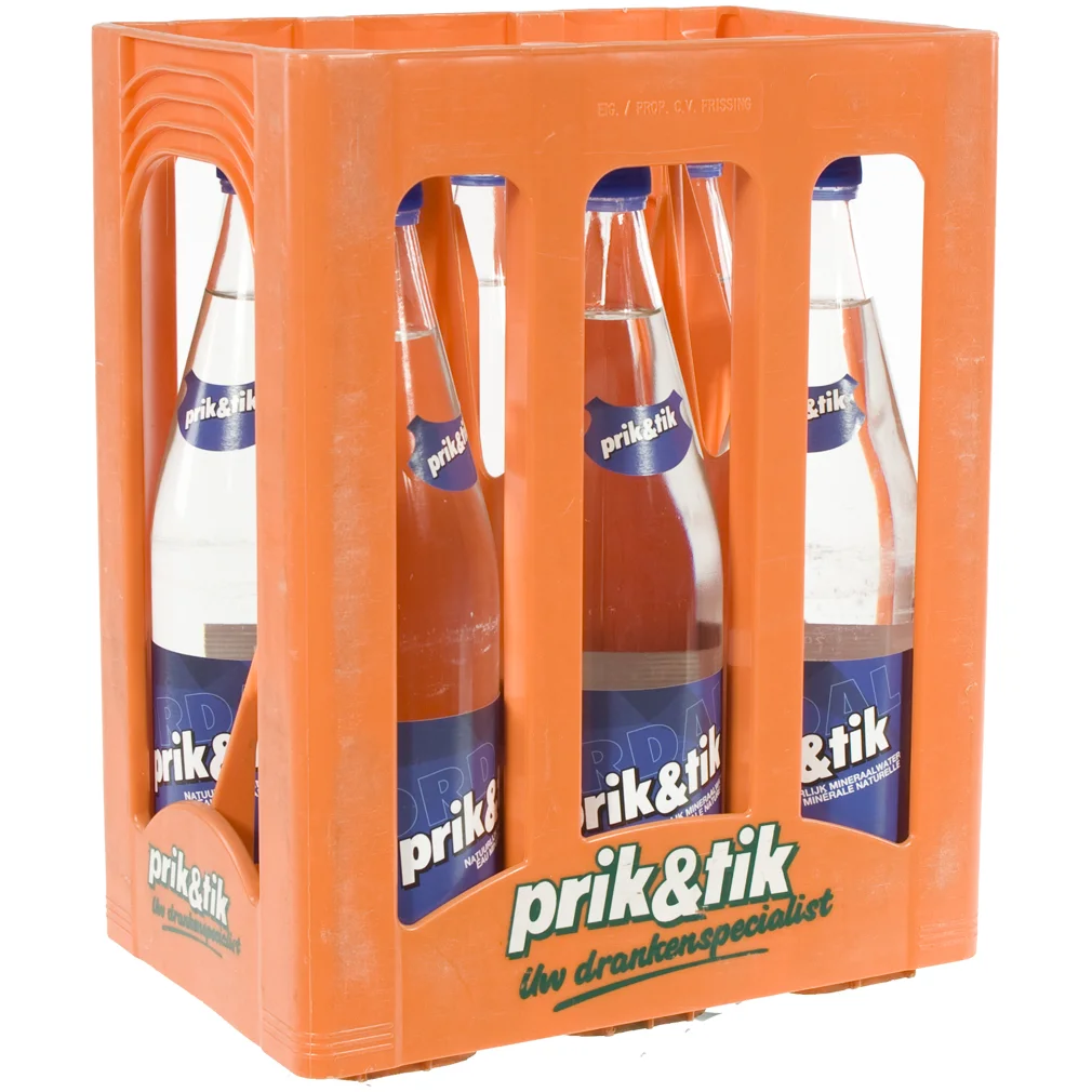 Prik & Tik water  Plat  1 liter  Bak  6 fl