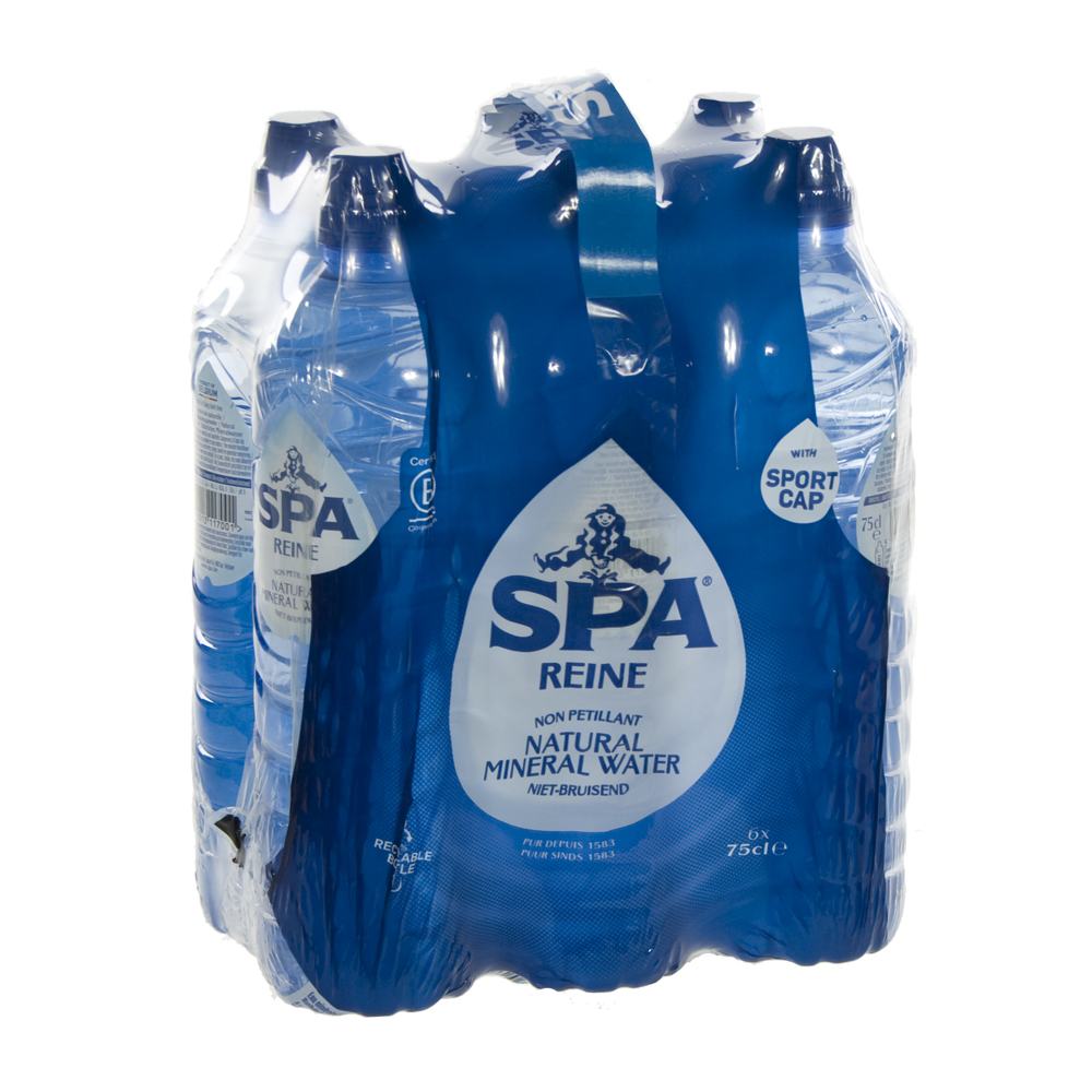 Spa PET  Plat  75 cl sportdop  Pak  6 st