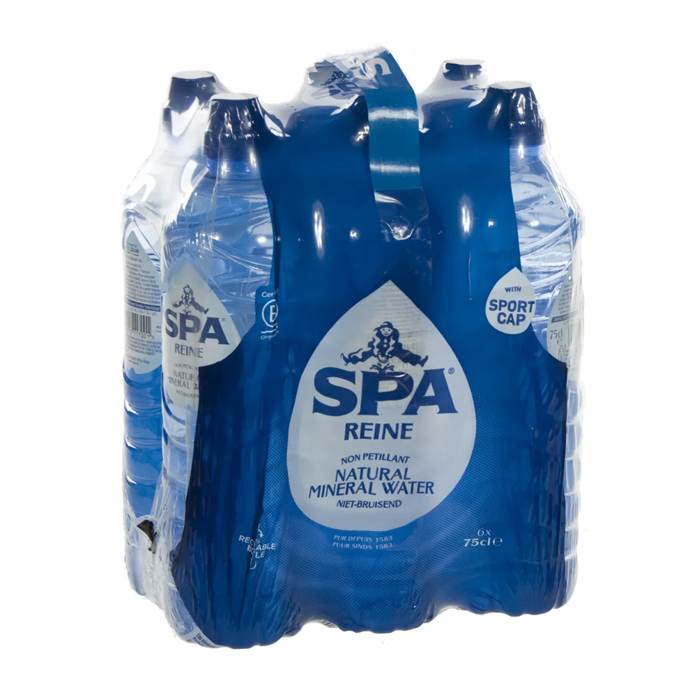 Spa PET  Plat  75 cl sportdop  Pak  6 st