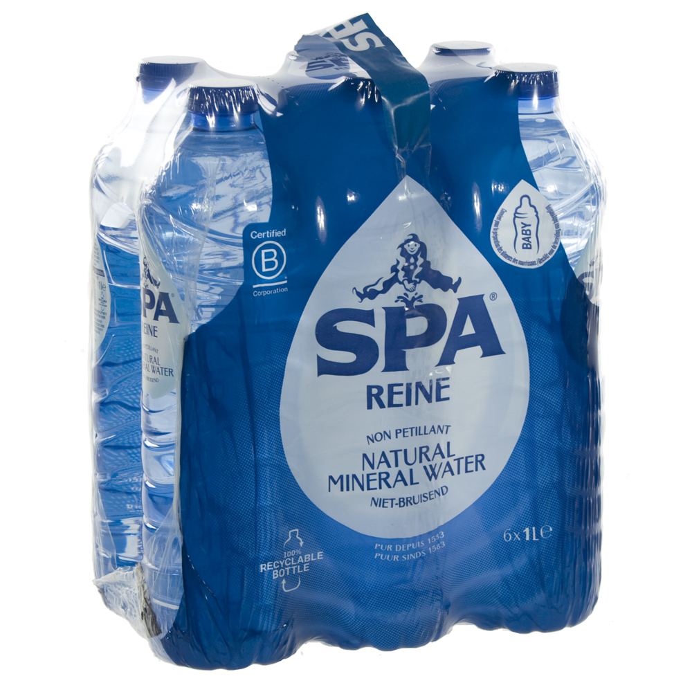Spa PET  Plat  1 liter  Pak  6 st