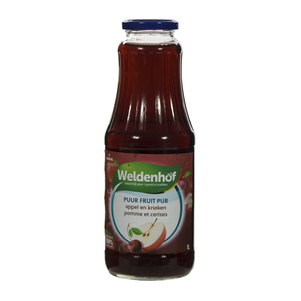 Weldenhof fruitsap  Appel Kriek  1 liter  Fles