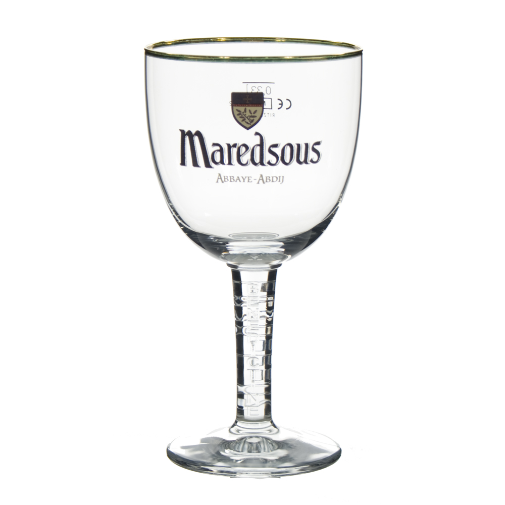 Maredsous glas bol met voet