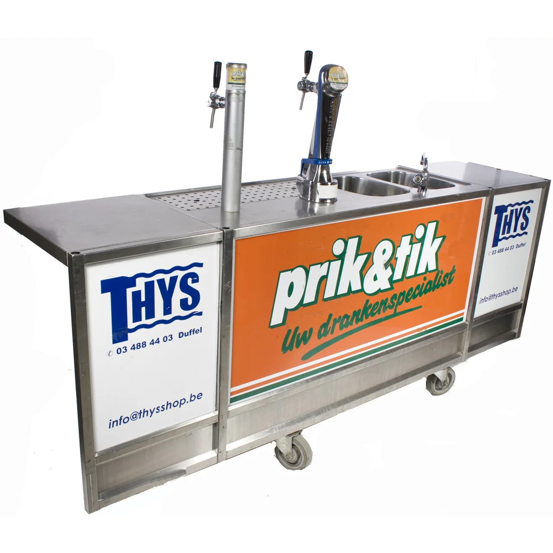 Tap 2 kranen 90l koeling + spoelbak