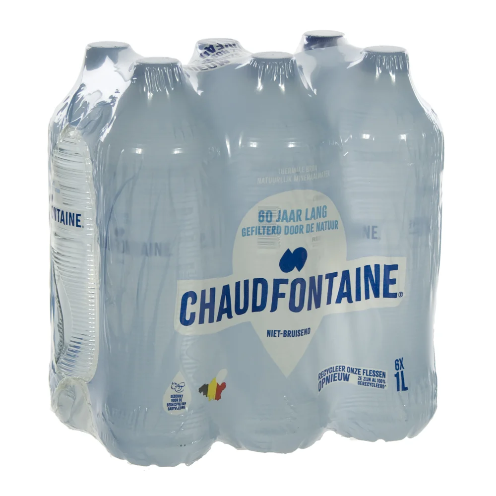 Chaudfontain  PET  Plat  1 liter  Pak  6 st